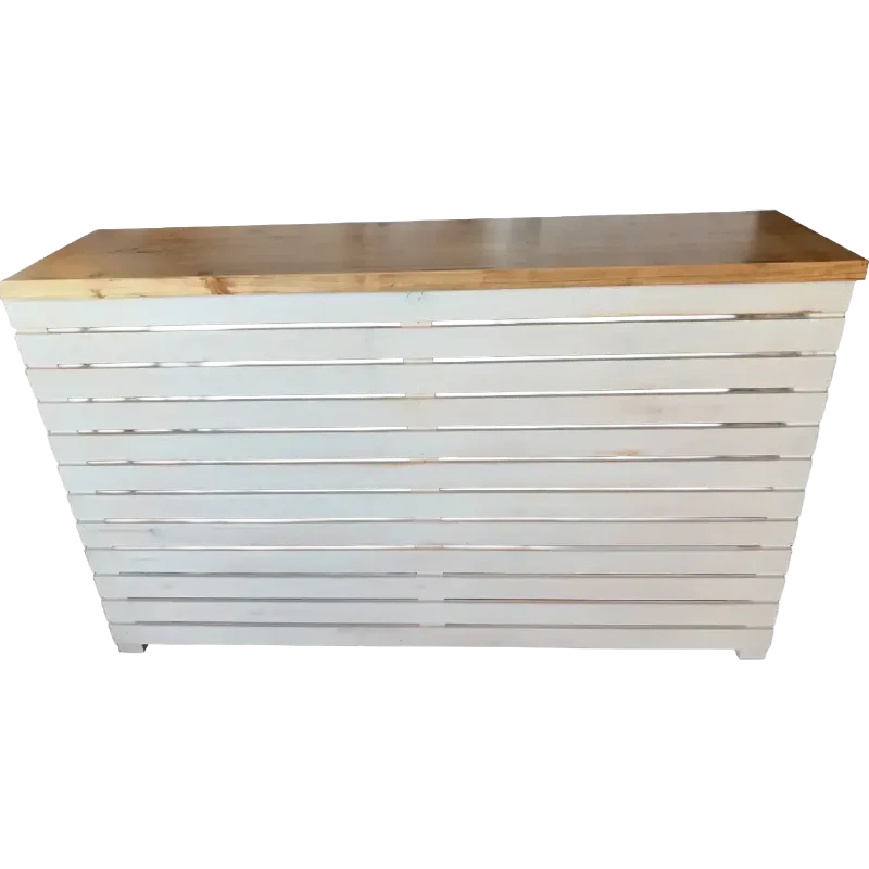 Location bar démontable en bois blanc pour événement