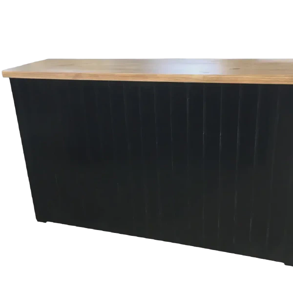 Location bar démontable en bois noir pour événement