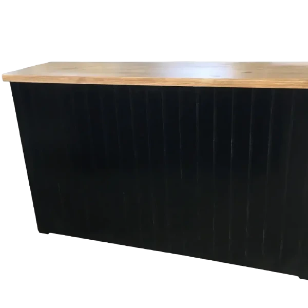 Location bar démontable en bois noir pour événement