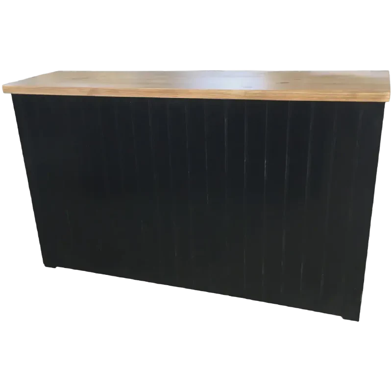Rental of removable black wooden bar for events