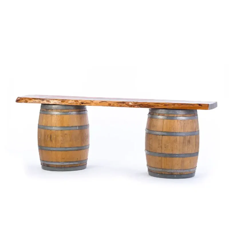 Wooden barrel bar rental for events