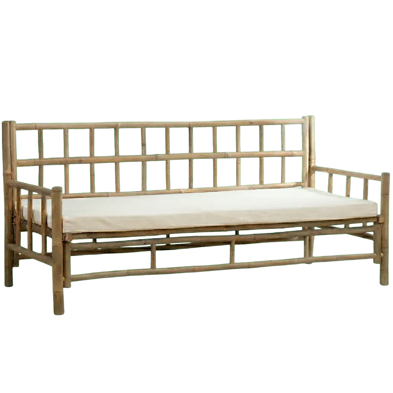 Rental of 3-seater bamboo sofa for events