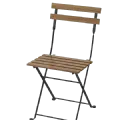 Location de chaise pliante à lattes en bois pour événements