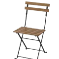 Chaise pliante à lattes en bois