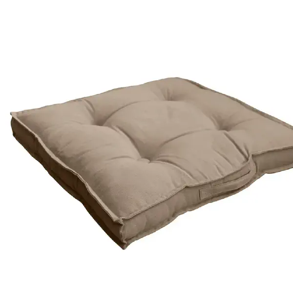 Coussin de sol carré beige