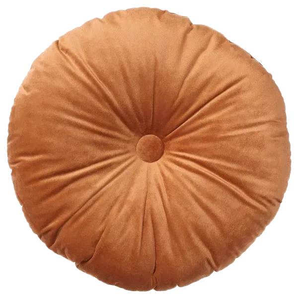 Location de coussin de sol rond brun doré pour événements