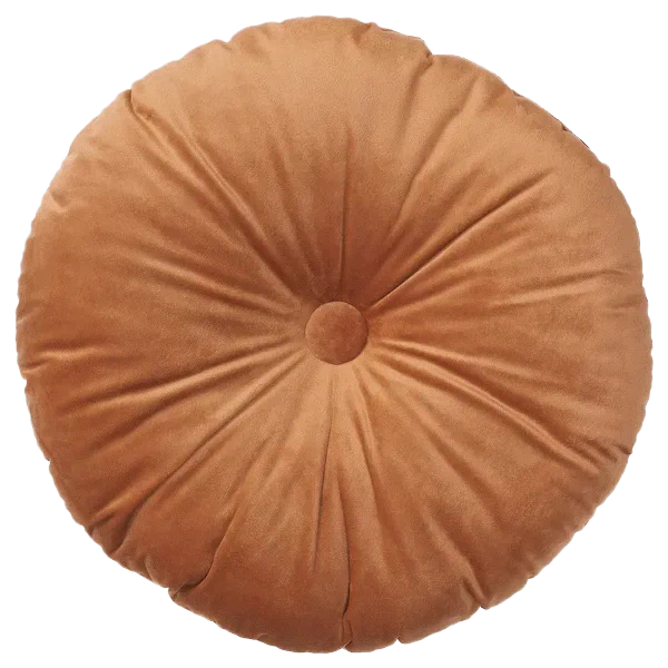 Location de coussin de sol rond brun doré pour événements