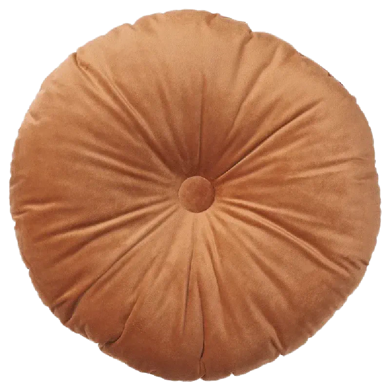 Location de coussin de sol rond brun doré pour événements