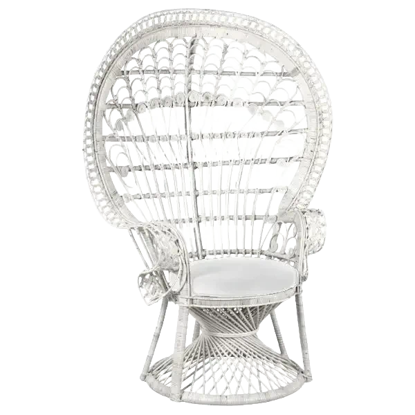 Location de fauteuil en rotin emmanuelle blanc pour événements