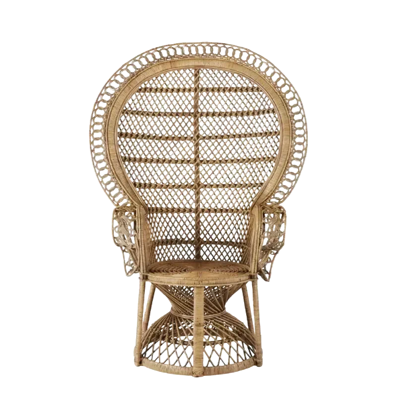 Rental of stained Rattan peacock chair for events