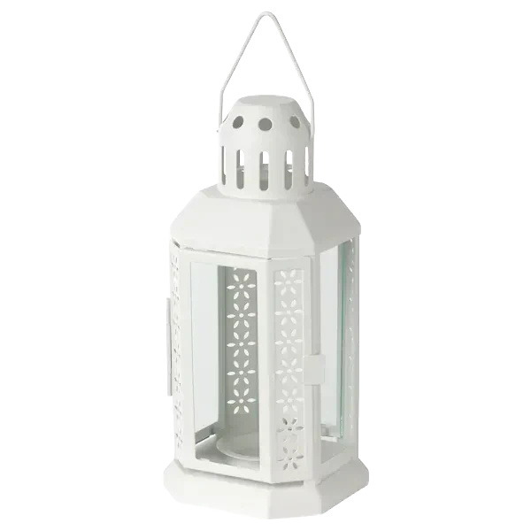 Location de lanterne hexa blanche pour événements