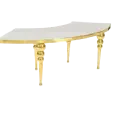 White and gold table rental for events