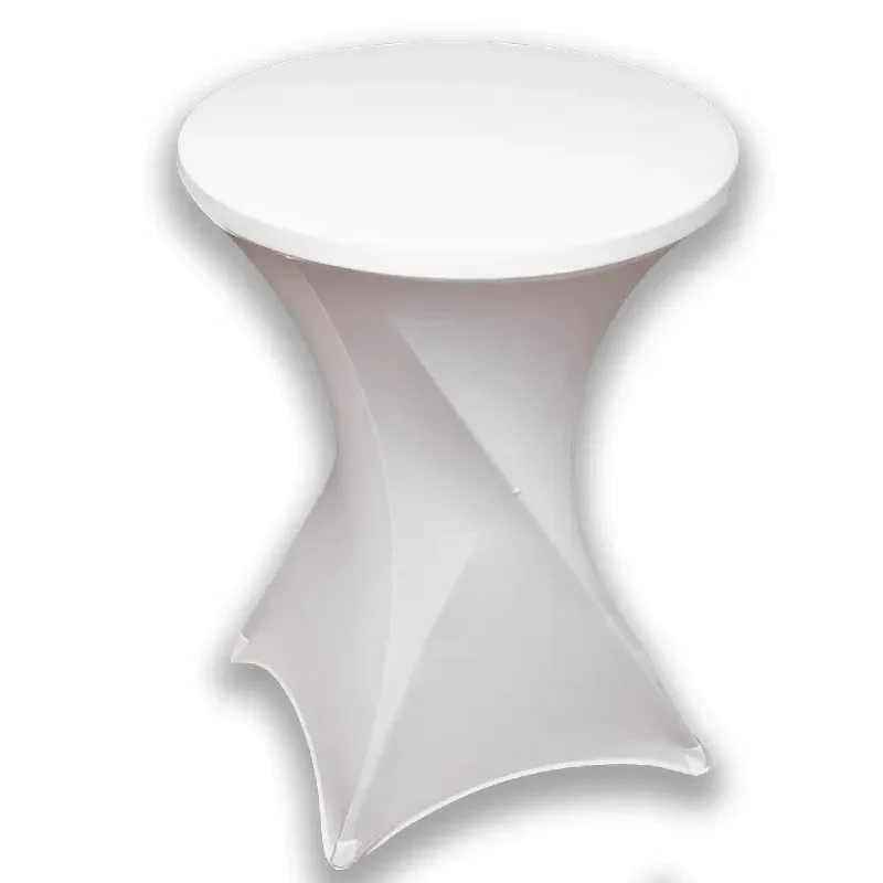 Rental of bar tables with white cover for events