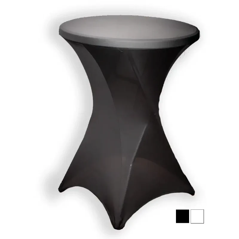 Rental of bar tables with black cover for events