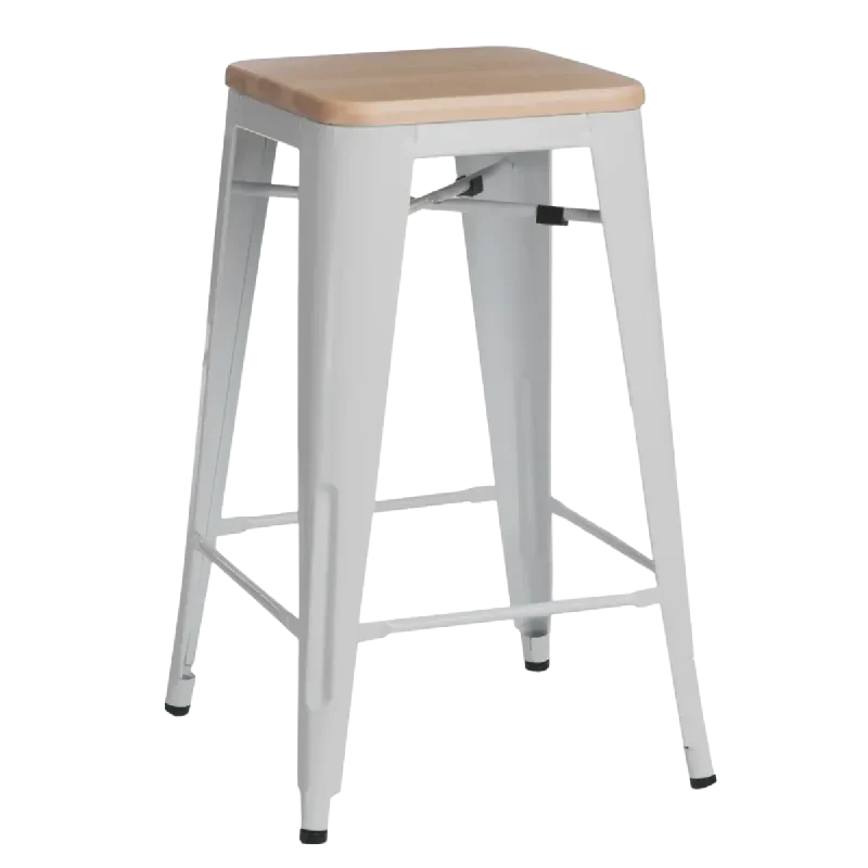 Location de tabouret de bar indus blanc pour événements