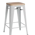 Location de tabouret de bar indus blanc pour événements
