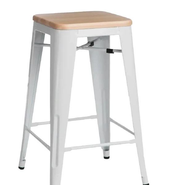 Location de tabouret de bar indus blanc pour événements