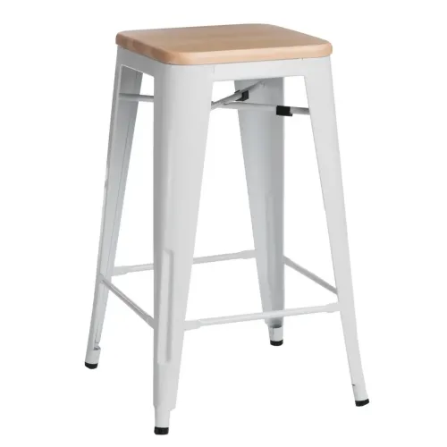 tabouret de bar indus blanc